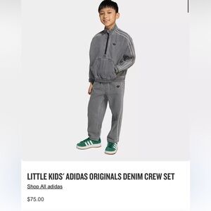 Adidas Denim Half-Zip Tracksuit